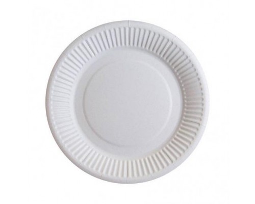 Тарелка бумажная Snack Plate белая ламинированная, 180 мм
